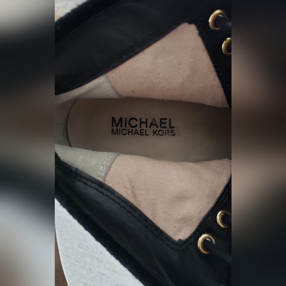 MICHAEL Michael Kors Rory Lace Up Wedge Booties Ankle Boots Suede Black Size 8.5 - Picture 8 of 14